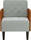 vidaXL Sofa Fotel z Podłokietnikami Jasnoszary 55 cm Aksamit 2