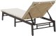 vidaXL Leżak z poduszką, beżowy, polirattan 8