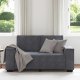 vidaXL Sofa 2-osobowa, ciemnoszary, 120 cm, tapicerowana aksamitem 3