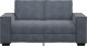 vidaXL Sofa 2-osobowa, ciemnoszary, 120 cm, tapicerowana aksamitem 4