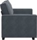 vidaXL Sofa 2-osobowa, ciemnoszary, 120 cm, tapicerowana aksamitem 5