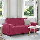 vidaXL vidaXL Sofa 2-osobowa, winna czerwień, 140 cm, tapicerowana aksamitem 1