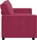 vidaXL vidaXL Sofa 2-osobowa, winna czerwień, 140 cm, tapicerowana aksamitem 5