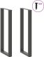 vidaXL Nogi do stolika kawowego 2 szt. antracyt 50x(110-111) cm stal 3