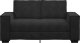 vidaXL Sofa 2-osobowa, czarna, 120 cm, tapicerowana aksamitem 4