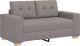vidaXL Sofa dwuosobowa, taupe, 120 cm, tkanina 2