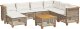 vidaXL 8-cz. zestaw mebli ogrodowych z poduszkami, beżowy, polirattan 2
