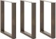 vidaXL Nogi do stolika kawowego, 3 szt., stal, 70x(72-73) cm 1