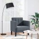vidaXL Sofa Fotel z Podłokietnikami Ciemnoszary 53 cm Aksamit 1