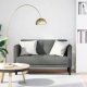vidaXL Sofa dwuosobowa Ciemnoszara 111 cm Tkanina 1