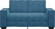 vidaXL Sofa 2-osobowa, niebieski, 120 cm, tapicerowana aksamitem 4