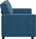 vidaXL Sofa 2-osobowa, niebieski, 120 cm, tapicerowana aksamitem 5