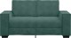 vidaXL Sofa 2-osobowa, ciemnozielona, 120 cm, tapicerowana aksamitem 4