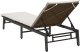 vidaXL Leżak z poduszką, brązowy, polirattan 8