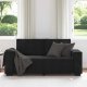 vidaXL Sofa 2-osobowa, czarna, 140 cm, tapicerowana aksamitem 3