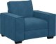 Sofa Fotel Niebieski 59 cm Aksamit 2