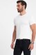 Męski klasyczny bawełniany T-shirt BASIC - biały V4 OM-TSBS-0146 4XL 4
