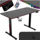 Biurko gamingowe SHADOW GAMER elektryczne 2.0 LED RGB 160 cm 1