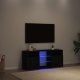 vidaXL Szafka pod TV z oświetleniem LED, czarny dąb, 120x30x50 cm 1
