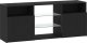 vidaXL Szafka pod TV z oświetleniem LED, czarny dąb, 120x30x50 cm 3