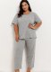 PIŻAMA TARO 3368 MEG SS25 XXL-3XL (kolor szary- melanż, rozmiar XXL) 2