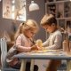 Stolik z dwoma krzesełkami dla dzieci Ricokids RC-847 Króliczek EDUKAMP 5