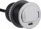 Ilgintuvas, ileidziamas, SINGLE BOX aluminium, 1x Schuko 1x USB, Design Light 2
