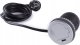 Ilgintuvas, ileidziamas, SINGLE BOX aluminium, 1x Schuko 1x USB, Design Light 5