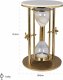 Stolik złoty z marmurem i klepsydrą Tempus 2