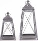 Lampion metalowy 2 szt.  VARELA 55x25 cm i 37,5x21 cm 1