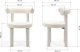 Krzesło do jadalni ecru/tapicerowane nogi 75x61x58 cm PEDRITA 8