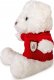 Miś biały 22cm w sweterku czerwony 2