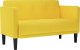 vidaXL Sofa dwuosobowa żółta 111 cm Tkanina 2