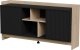 Komoda PORTO 2D 150x38x77 dąb/czarny 1