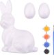 LeanToys Zestaw Do Malowania Styropianowych Ozdób Zając 2 Jajka Farby LEAN TOYS 2