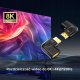 Unitek Adapter kątowy płaski 8K HDMI 90 i 270 stopni 2