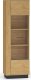 Witryna BRONX 1D 60cm dąb/czarna ML MEBLE 1