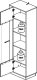 Witryna BRONX 1D 60cm dąb/czarna ML MEBLE 13