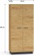 Szafa BRONX 2D 92cm dąb/czarna ML MEBLE 4
