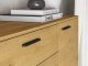 Komoda BRONX 1D4S 138cm dąb/czarna ML MEBLE 6