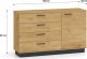 Komoda BRONX 1D4S 138cm dąb/czarna ML MEBLE 10