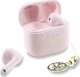TWS Guess Glossy Effect Printed Classic Logo & Charm Pink Headphones 1