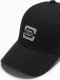 Czapka męska bejsbolówka z logo  czarna V2 OM-ACCS-0100 1