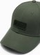 Męska czapka bejsbolówka z daszkiem i patchem  khaki V3 OM-ACCS-0103 1