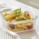 Pojemniki szklane ryflowane Florina Mariet lunchbox 1200/800 ML żaroodporne hermetyczne 1