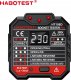 Habotest TESTER GNIAZD SIECIOWYCH MIERNIK ELEKTRYCZNY WYŚWIETLACZ LCD TEST RCD LED 3