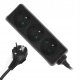 Plastrol PRZEDŁUŻACZ PS-370/3,0 E CZARNY 3G+0 3M 10A W-98177 7
