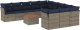 12-cz. zestaw mebli ogrodowych z poduszkami, szary, polirattan 2