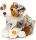 Teddy-HERMANN Plush Australian Shepherd Puppy sitting white/grey/brown 22cm 2