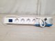 Kopp UNOversal PLUS 6-fold, switch, increased contact protection, 90deg turned pots, pot spacing 52mm, 1.4m supply cable 3